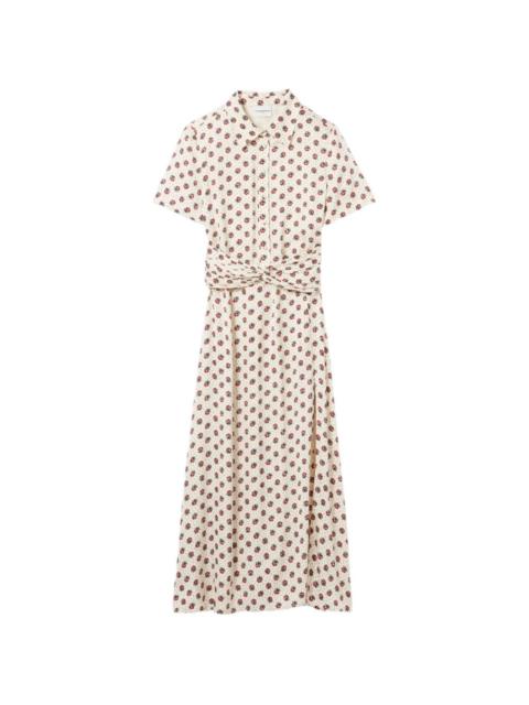 Claudie Pierlot floral knotted midi dress