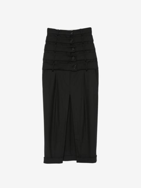 VIKTOR & ROLF multi-layered buttoned maxi skirt