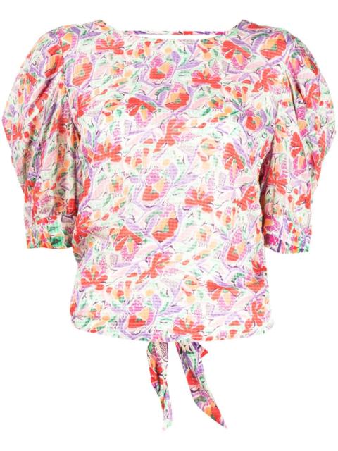 ba&sh open-back tie-fastening blouse