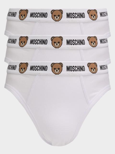 Moschino Men's 3-Pack Teddy Bear Cotton Jersey Briefs