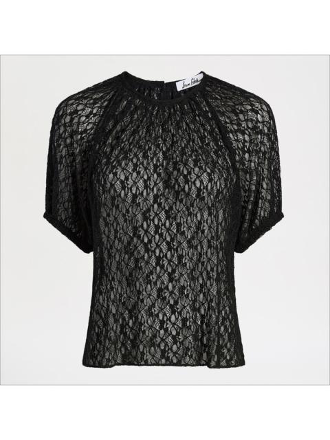 Sam Edelman Stretch Lace Short Sleeve Top