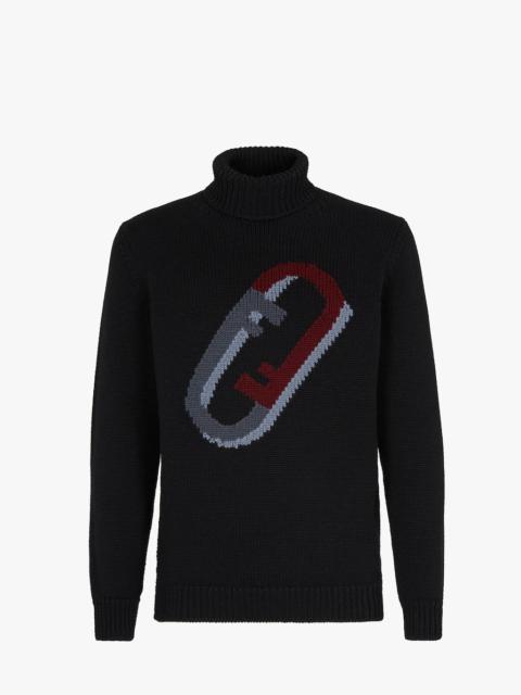 FENDI Black wool pullover