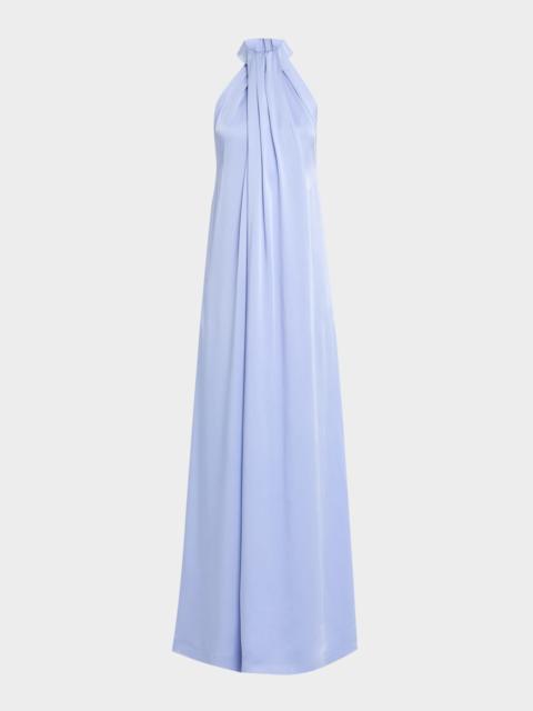 Stella McCartney Envers Draped Satin Halterneck Dress