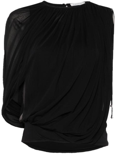 Lanvin draped jersey top