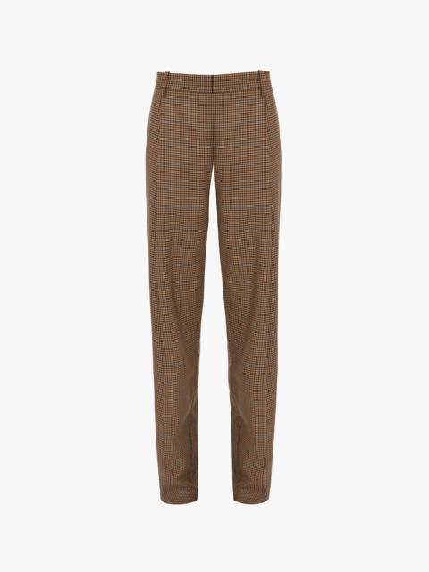 Victoria Beckham Asymmetric Chino Trouser In Tobacco