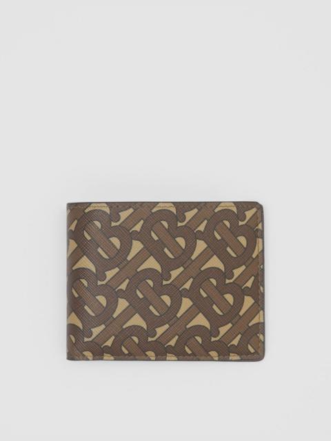 Burberry Monogram Print E-canvas Bifold Wallet