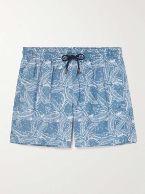 Canali Straight-Leg Mid-Length Printed Swim Shorts