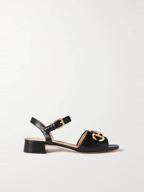 GUCCI Baby horsebit-detailed leather sandals