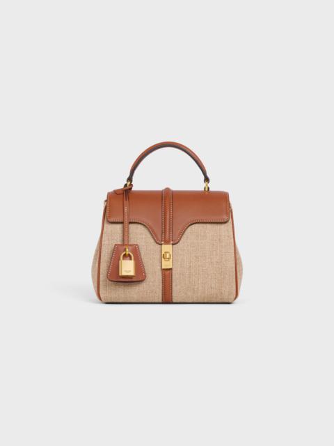 CELINE MINI 16 in Textile and natural Calfskin