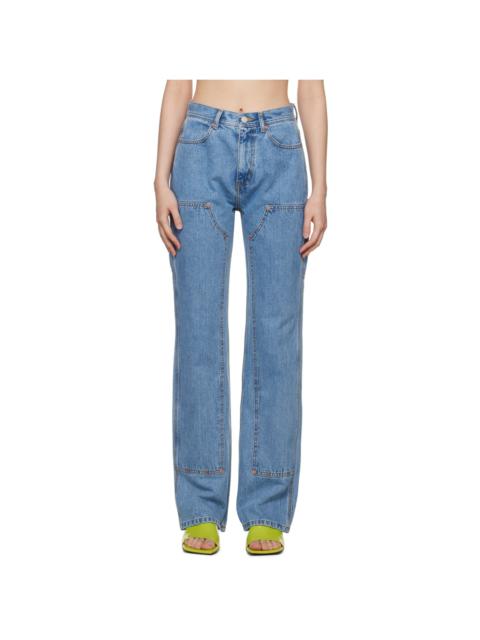 Andersson Bell SSENSE Exclusive Blue Jade Carpenter Jeans