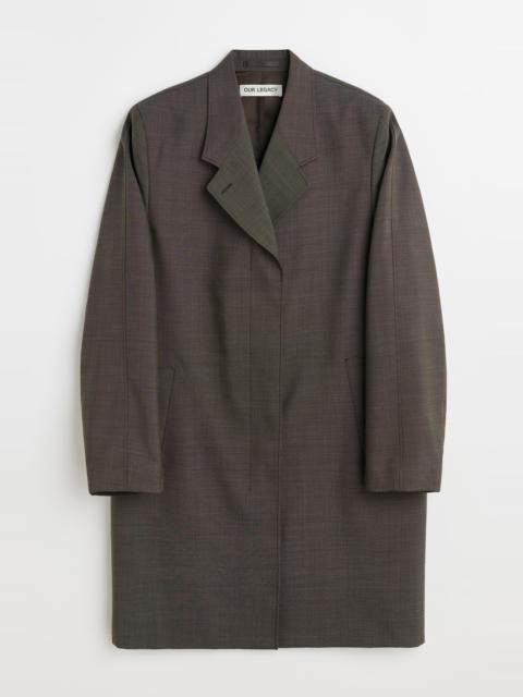Our Legacy Manta Coat Black Slyly Herringbone | REVERSIBLE