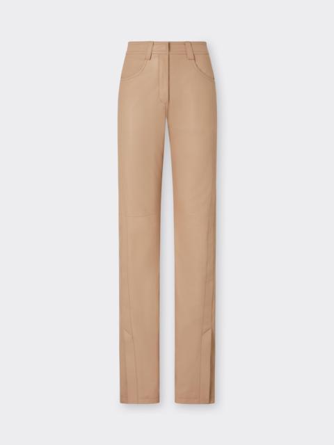 Ferrari Straight-leg leather trousers
