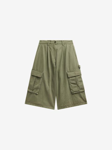 The Frankie Shop Dorva Cargo Bermuda Shorts - Pale Olive