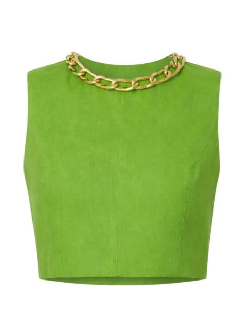 ELISABETTA FRANCHI jewel-chain sleeveless top