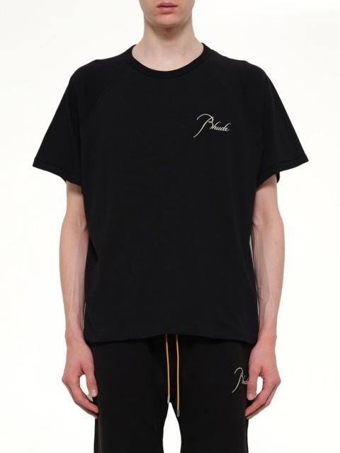 Rhude Classique Raglan T-Shirt in Black/White