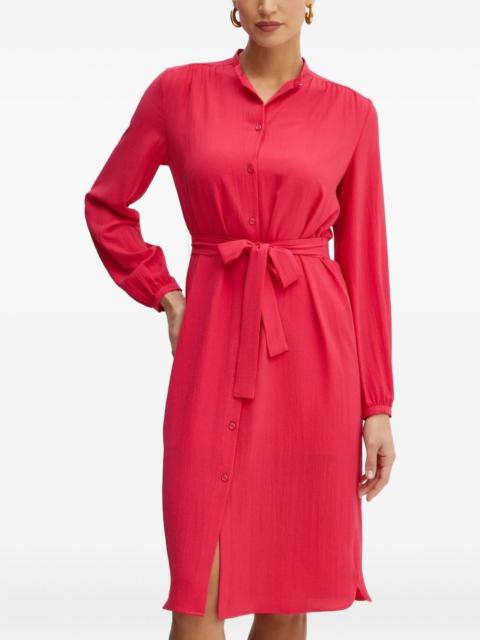 BOSS belted buttoned midi dress