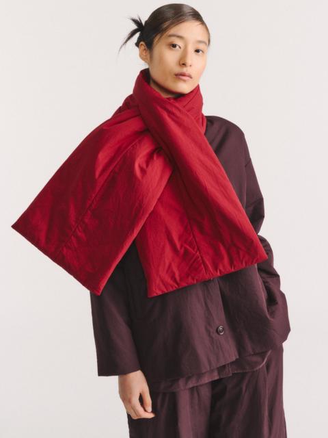 CASEY/CASEY JULIANNE SCARF - CHALK POPLIN - GARNET