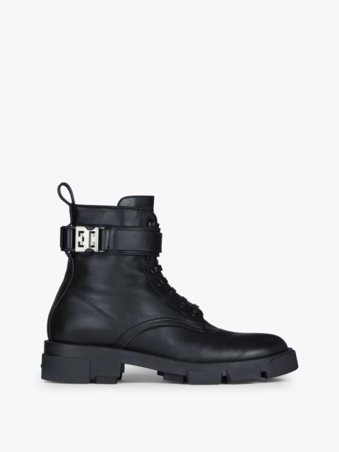 TERRA BOOTS IN LEATHER WITH 4G BUCKLE