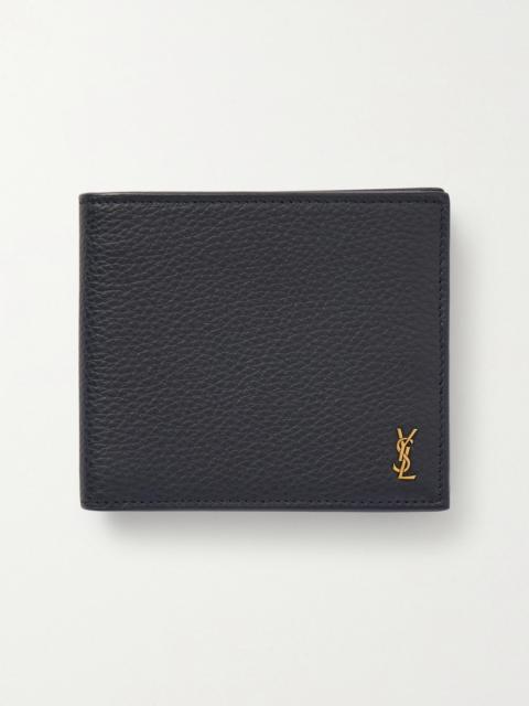 SAINT LAURENT Logo-Appliquéd Full-Grain Leather Billfold Wallet