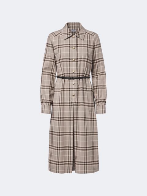 Burberry Burberry Check belted cotton shirt dress