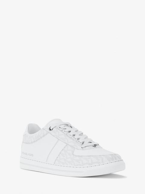 MICHAEL KORS Brady Signature Logo and Leather Sneaker
