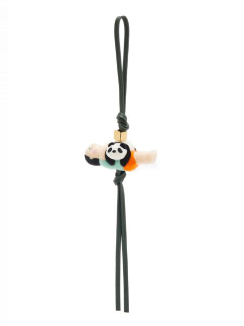 Loewe Panda with Kid charm in felt and calfskin