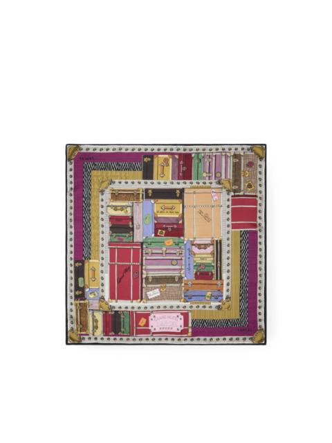 LANCEL 90 Square printed silk scarf