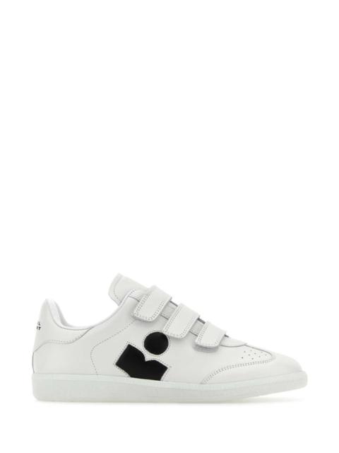 Isabel Marant Étoile White Leather Logo Classic Sn Sneakers Whiteblack