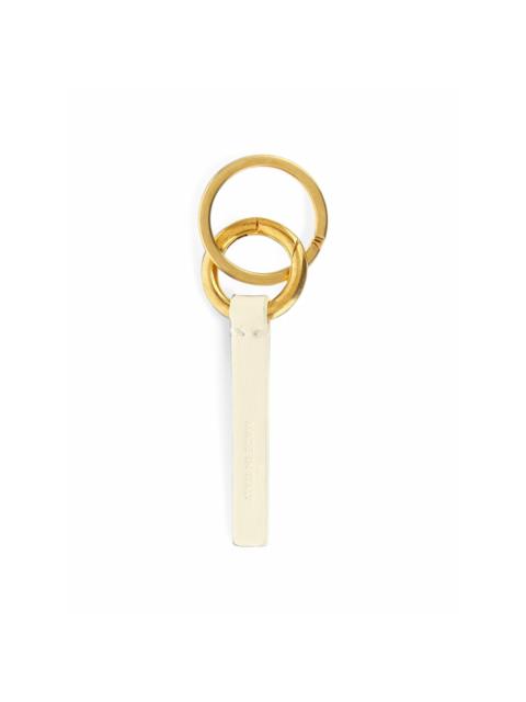 Jil Sander logo-stamp leather keyring