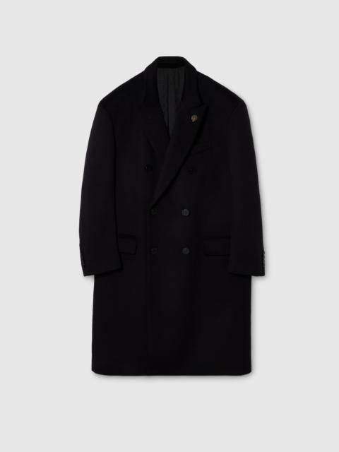 GUCCI Double-breasted wool cashmere coat