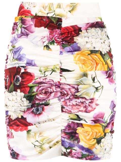 Dolce & Gabbana floral print mini skirt