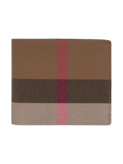 Burberry Burberry Check Bifold Wallet With Coin Purse Taupe Brown