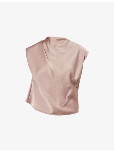 Vince Draped Sleeveless Woven Top