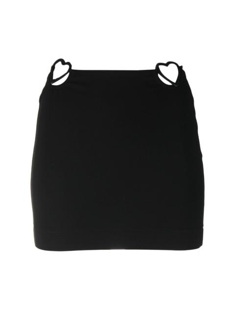 heart cut-out detail miniskirt