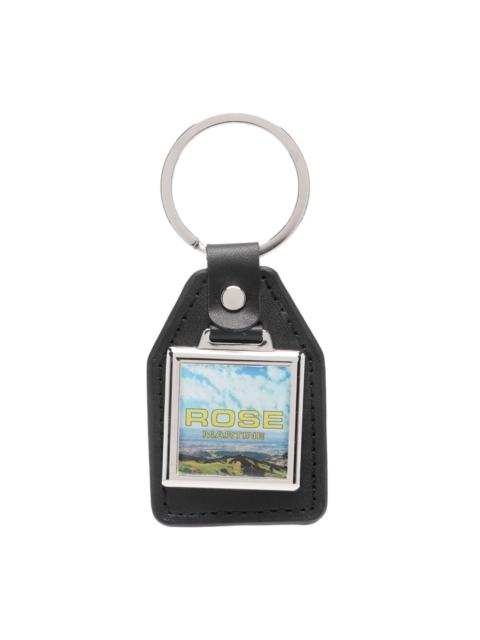 Martine Rose logo-plaque leather keyring