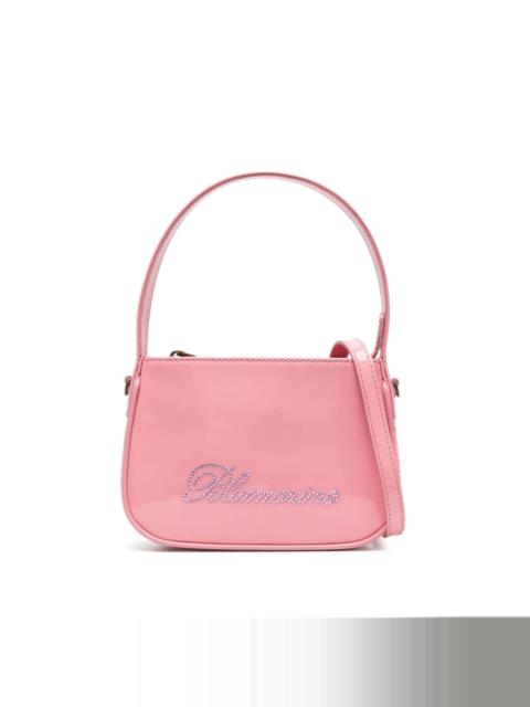 Blumarine rhinestoned leather shoulder bag