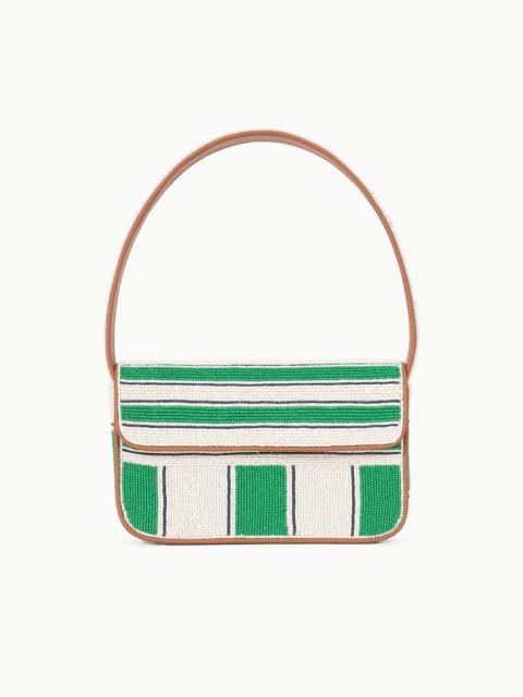 STAUD STAUD TOMMY BEADED BAG BUNGALOW STRIPE