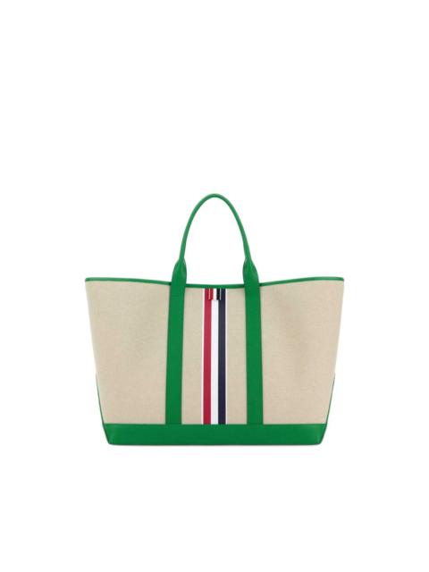 Thom Browne stripe-detail tote bag