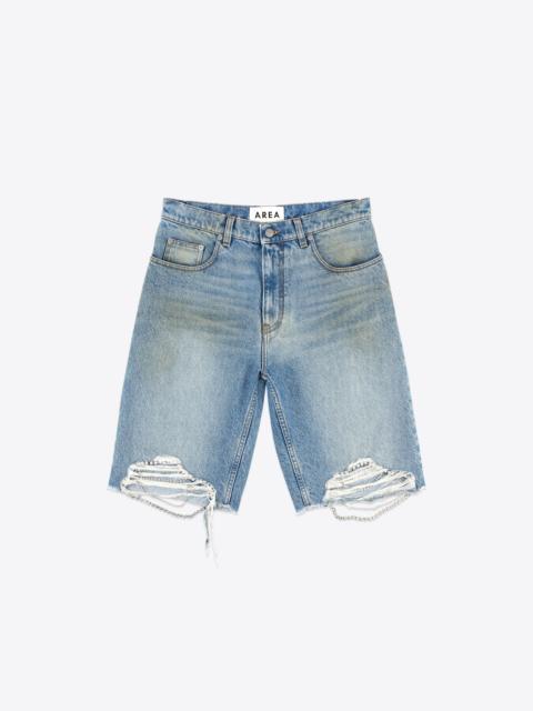 AREA CRYSTAL FRAY JEAN SHORT