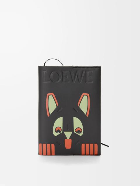 Loewe Futurist Cat notebook in calfskin