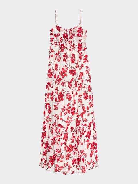Rails Mica Floral Tie-Front Maxi Dress