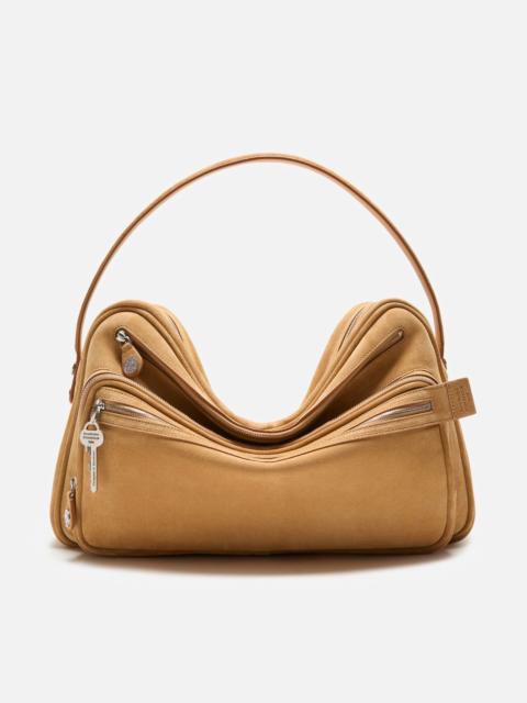 Acne Studios Camero Camera Suede Shoulder Bag - Sesame beige