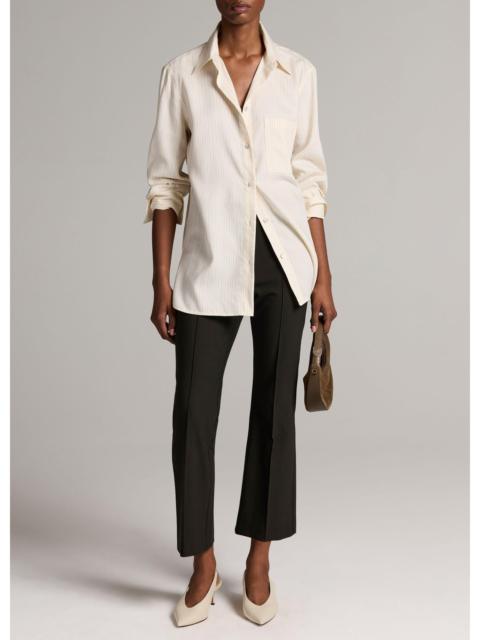 Vince Niki Mid-Rise Pintuck Crop Flare Pant