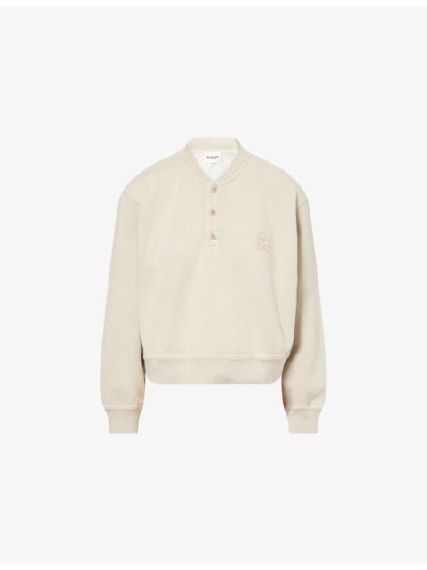 Isabel Marant Étoile Simony Brand-Embroidery Cotton-Blend Sweatshirt