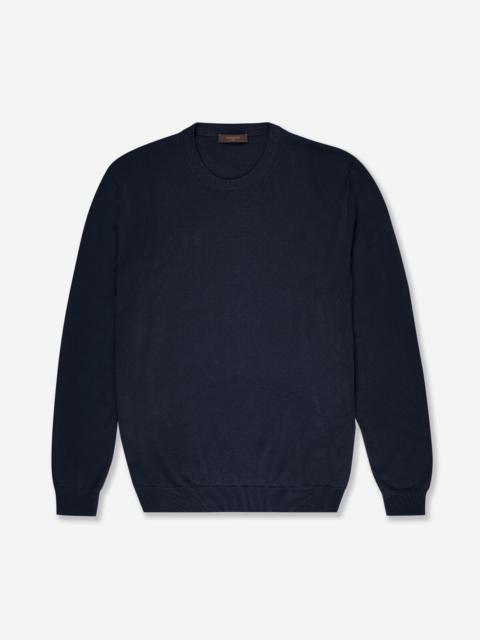 SLOWEAR Slim fit cotton crepe crew-neck jumper