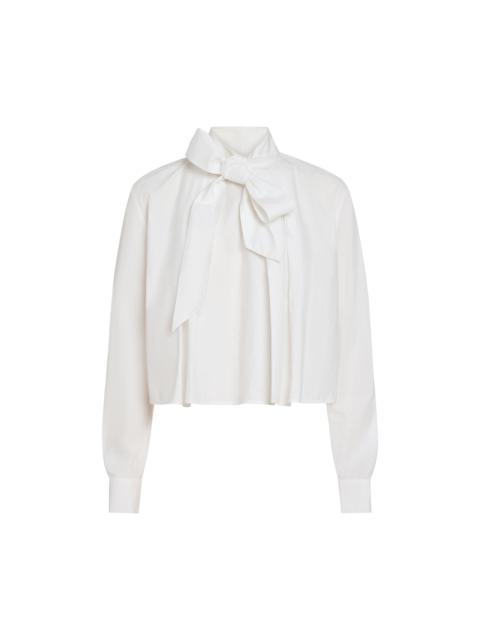 DEREK LAM 10 CROSBY AIDEN TIE NECK BLOUSE