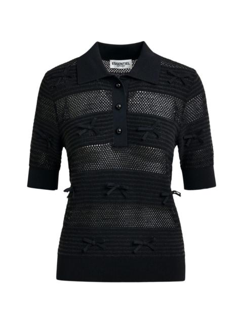 ESSENTIEL ANTWERP bow polo top