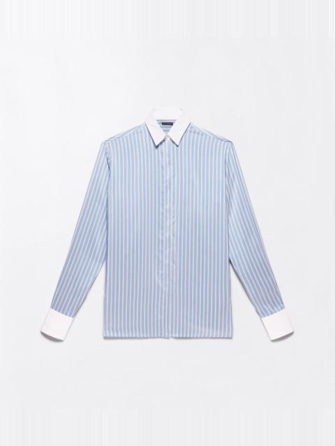 TOM FORD BUSINESS-STRIPE SILK BOYFRIEND SHIRT