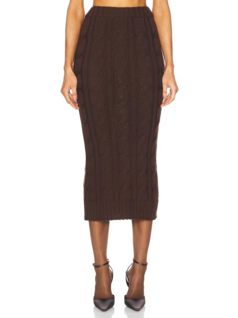 ROWEN ROSE Long Knit Skirt