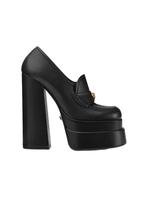 VERSACE Versace Aevitas 155mm Platform Loafers Black Leather